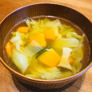 【身体が温まる】野菜たっぷりカボチャのスープ⭐️